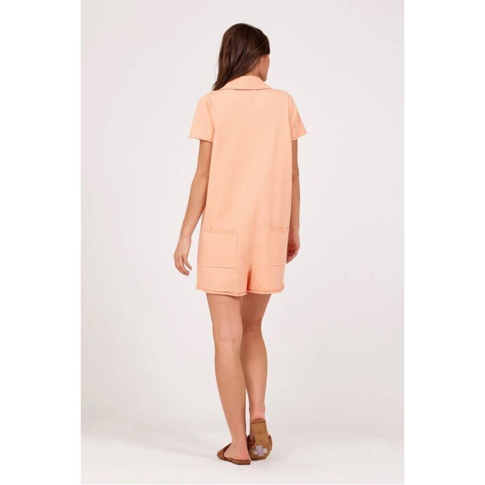 Show Me Your Mumu Gio Sweater Romper Cantaloupe Knit Medium - Picture 2 of 8